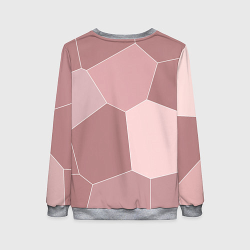 Женский свитшот Пыльно-розовый крупная мозаика / 3D-Меланж – фото 2