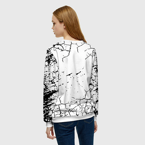 Женский свитшот Ведьмак трещины в земле / 3D-Белый – фото 4