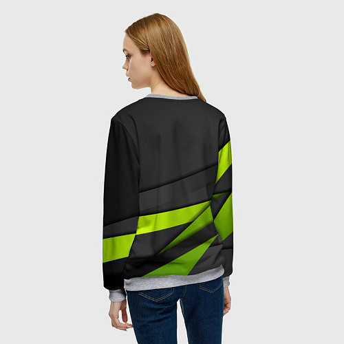 Женский свитшот Cyberpunk 2077 stripes line / 3D-Меланж – фото 4