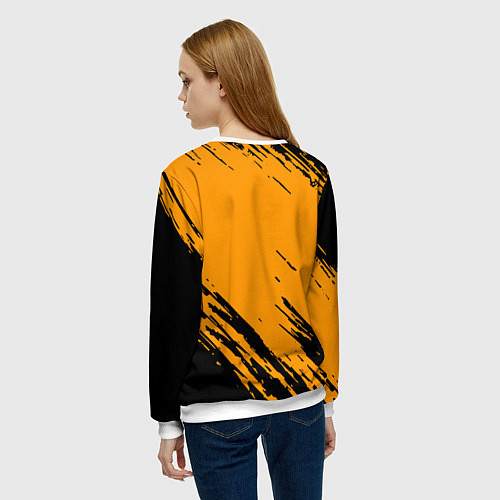 Женский свитшот Black desert краски абстракция / 3D-Белый – фото 4