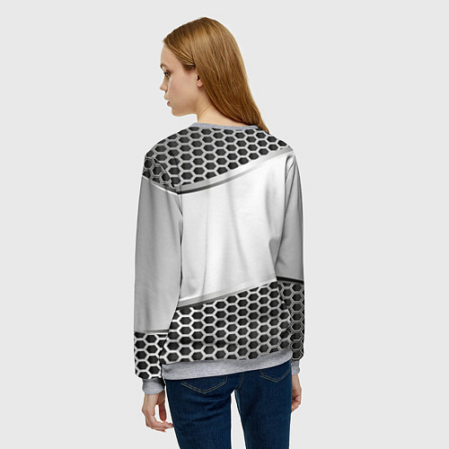 Женский свитшот Peugeot carbon metal / 3D-Меланж – фото 4