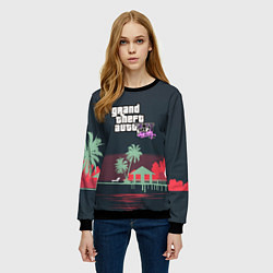 Свитшот женский GTA tropix game, цвет: 3D-черный — фото 2