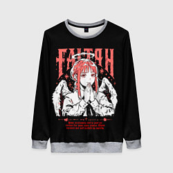 Женский свитшот Макима ангел - Человек бензопила