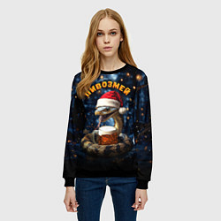 Свитшот женский Пивозмей, цвет: 3D-черный — фото 2