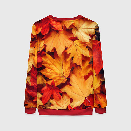 Женский свитшот Осенние кленовые листья / 3D-Красный – фото 2