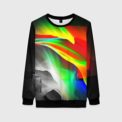 Свитшот женский Текстура краски, цвет: 3D-черный