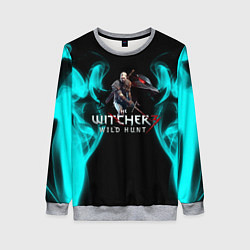 Свитшот женский Ведьмак неновый дым, цвет: 3D-меланж