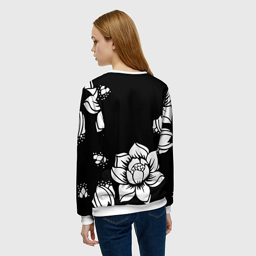 Женский свитшот Русская община символика розы / 3D-Белый – фото 4