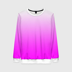 Свитшот женский Gradient color pink, цвет: 3D-белый