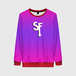 Свитшот женский Sally Face neon gradient, цвет: 3D-красный