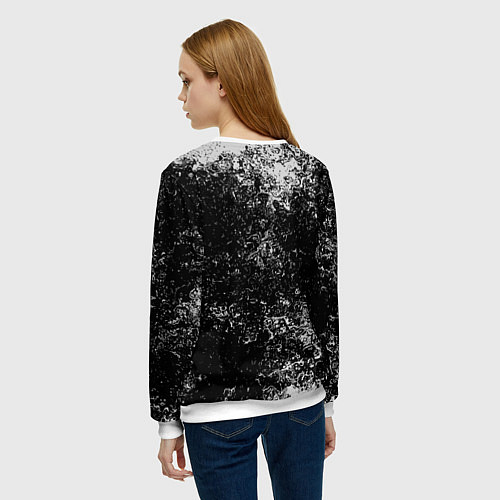 Женский свитшот Deathstranding брызги красок / 3D-Белый – фото 4