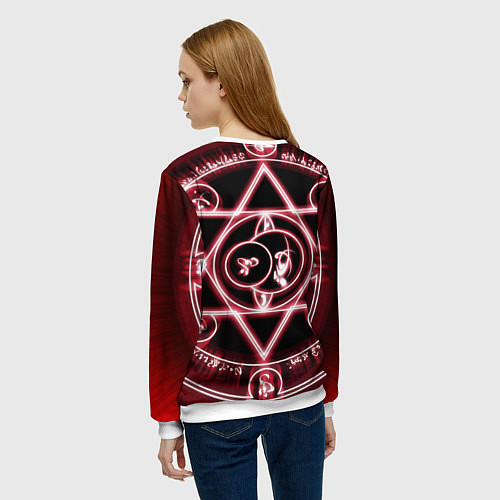 Женский свитшот Doom logo / 3D-Белый – фото 4