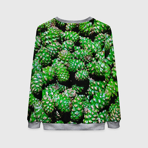 Женский свитшот Гора зеленых шишек: с отступающим годом / 3D-Меланж – фото 2