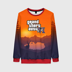 Свитшот женский GTA6 nature, цвет: 3D-красный