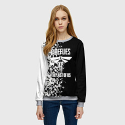 Свитшот женский The Last of Us брызги красок черно белый, цвет: 3D-меланж — фото 2