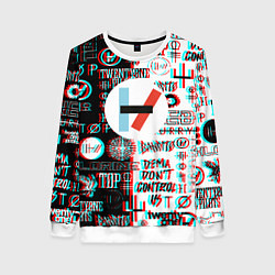 Женский свитшот Twenty one pilots glitch pattern