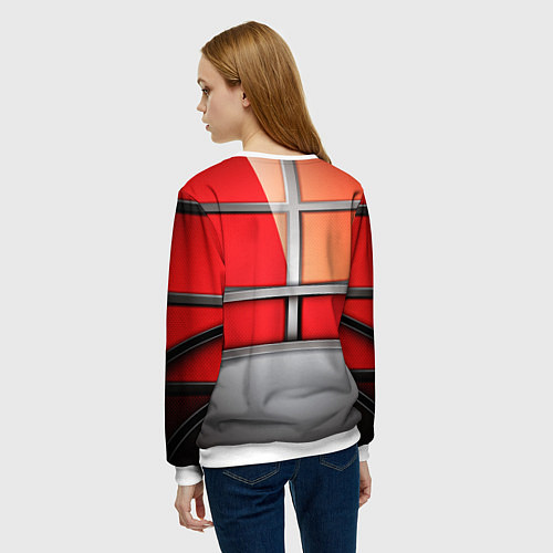 Женский свитшот Lexus carbon car / 3D-Белый – фото 4