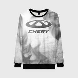 Свитшот женский Chery - white gradient, цвет: 3D-черный