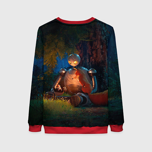 Женский свитшот Дикий робот с друзьями / 3D-Красный – фото 2