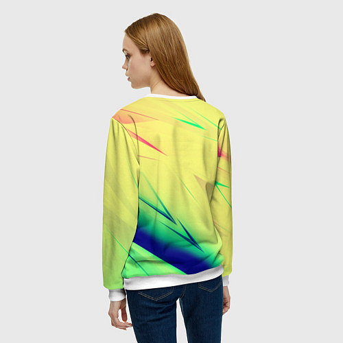 Женский свитшот Славянская символики лого / 3D-Белый – фото 4