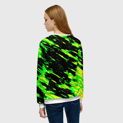 Женский свитшот Ведьмак кислотный волк / 3D-Белый – фото 4