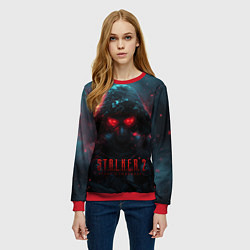 Свитшот женский Stalker 2 аномальная зона, цвет: 3D-красный — фото 2