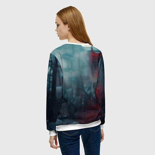 Женский свитшот Stalker 2 зараженная зона / 3D-Белый – фото 4