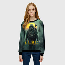 Свитшот женский Stalker 2 радиоактивное утро, цвет: 3D-черный — фото 2