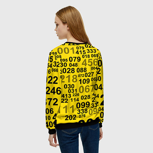 Женский свитшот Fallout pattern symbol / 3D-Черный – фото 4