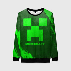 Женский свитшот Minecraft - green gradient