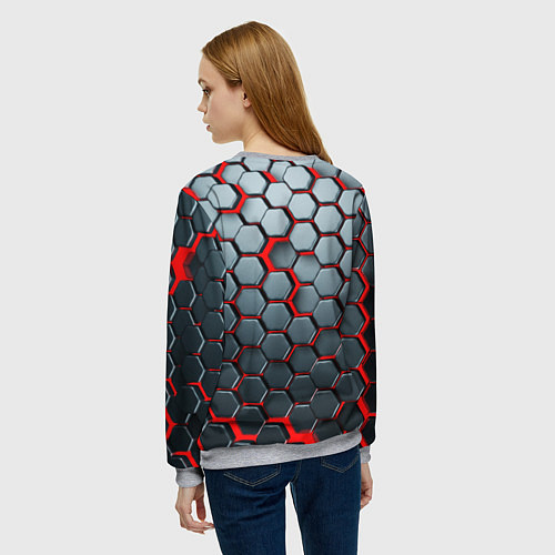 Женский свитшот Mercedes броня / 3D-Меланж – фото 4