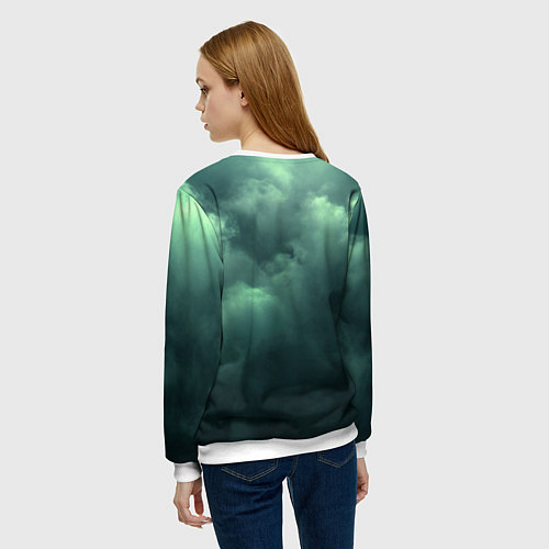Женский свитшот Stalker в тумане / 3D-Белый – фото 4