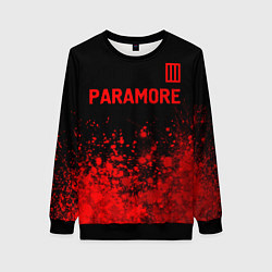 Свитшот женский Paramore - red gradient посередине, цвет: 3D-черный