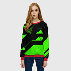 Свитшот женский Razer geometry game, цвет: 3D-красный — фото 2