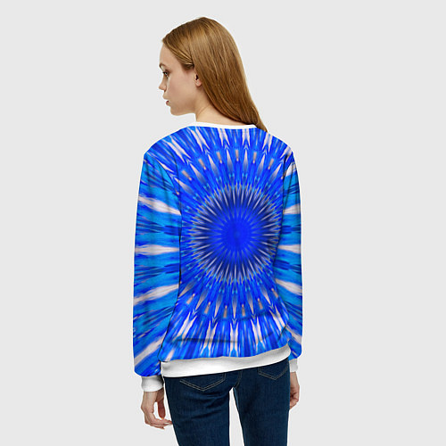 Женский свитшот Абстрактный узор психоделика / 3D-Белый – фото 4