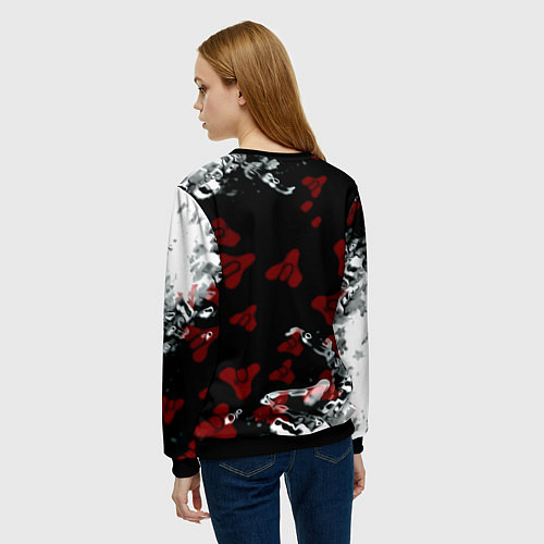 Женский свитшот Destiny 2 logo game / 3D-Черный – фото 4