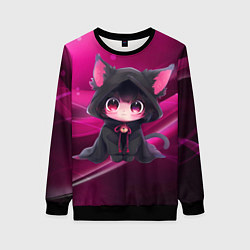 Женский свитшот Куроми - милый котёнок в капюшоне