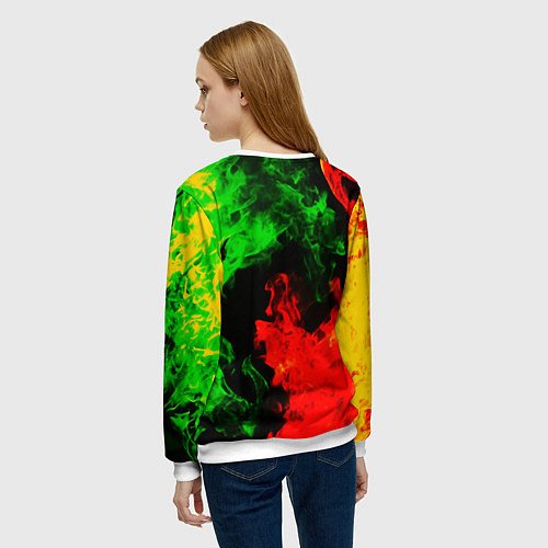 Женский свитшот Elden ring в огне рпг / 3D-Белый – фото 4