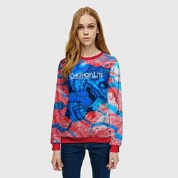 Свитшот женский Chernobylite monster, цвет: 3D-красный — фото 2