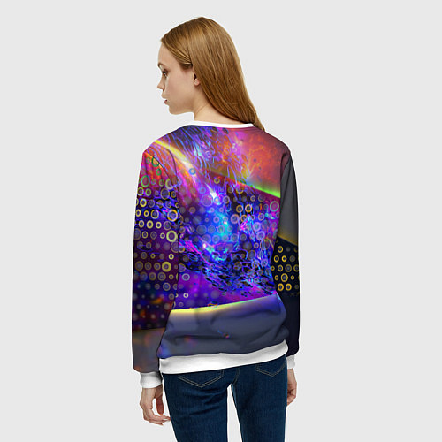 Женский свитшот Doom abstraction mars / 3D-Белый – фото 4