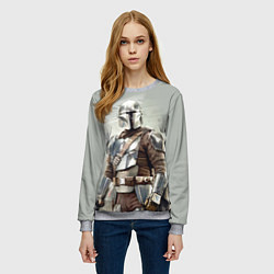 Свитшот женский The Mandalorian - Din Djarin, цвет: 3D-меланж — фото 2