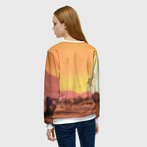 Женский свитшот Girl - San Andreas / 3D-Белый – фото 4