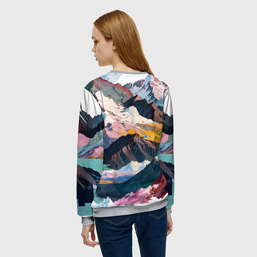 Женский свитшот Искусство гор / 3D-Меланж – фото 4