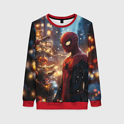 Свитшот женский Spider-man new year, цвет: 3D-красный