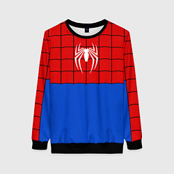 Свитшот женский Человек паук текстура костюма, цвет: 3D-черный