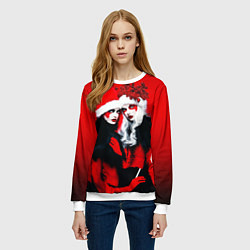 Свитшот женский Новые снегурочки - высокая мода, цвет: 3D-белый — фото 2