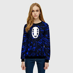 Свитшот женский Spirited Away blue energy, цвет: 3D-черный — фото 2