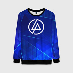 Свитшот женский Linkin Park blue poly, цвет: 3D-черный