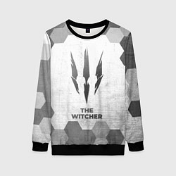 Свитшот женский The Witcher - white gradient, цвет: 3D-черный