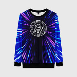 Свитшот женский Ramones neon energy, цвет: 3D-черный